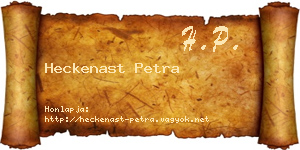 Heckenast Petra névjegykártya