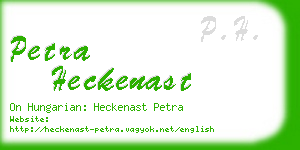 petra heckenast business card